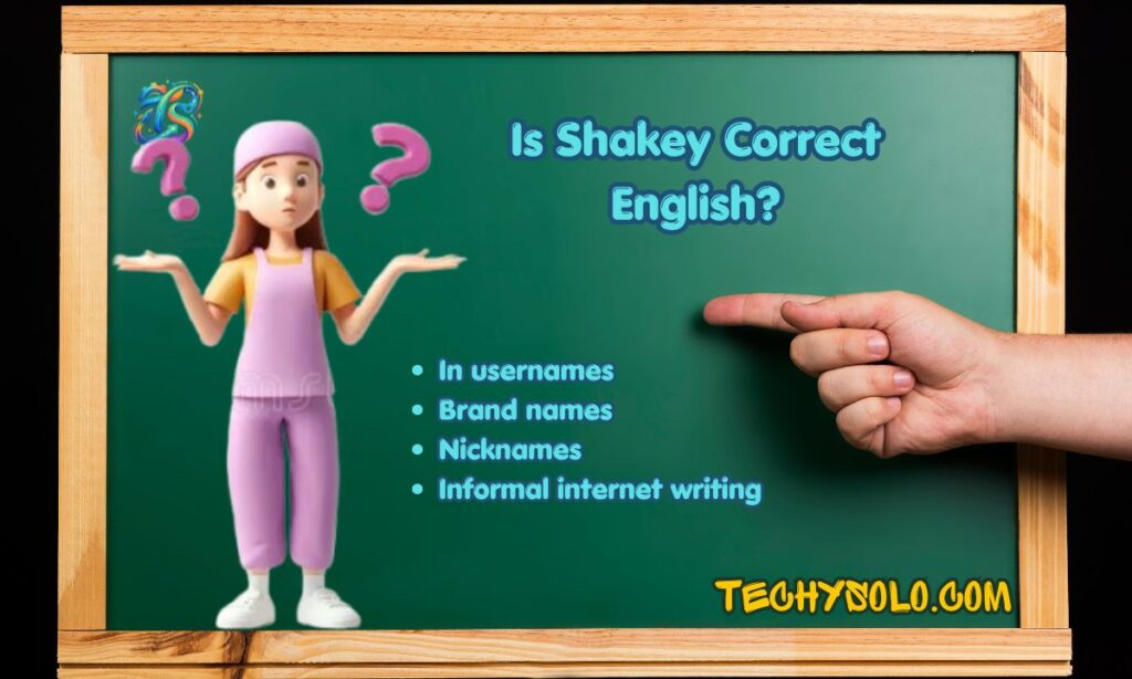 Is Shakey Correct English?